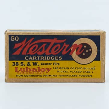 Western 38 S&W ammo box