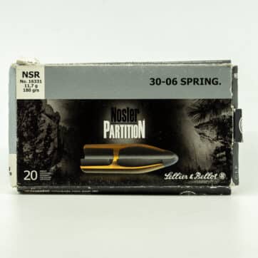 30-06 SPRINGFIELD ammunition 180-grain SP (S&B, QTY 7)